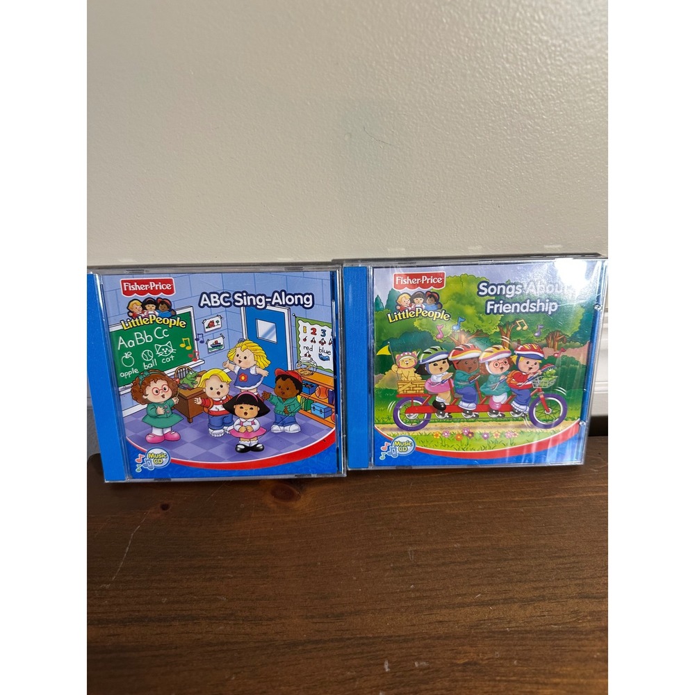 Fisher-Price Little People ABC Sing-Along & Songs About Friendship CD Lot 2pc